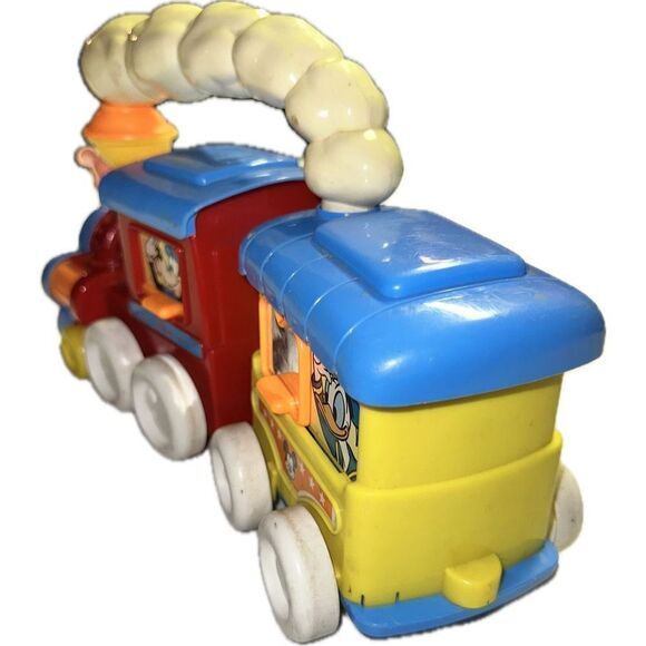 VINTAGE WALT DISNEY PLASTIC TODDLER TOY TRAIN MICKEY MOUSE & GOOFY - Picture 4 of 4